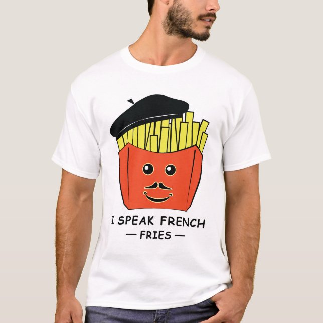 Rolig pommes friter design t shirt (Framsida)