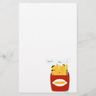 Rolig pommes frites brevpapper