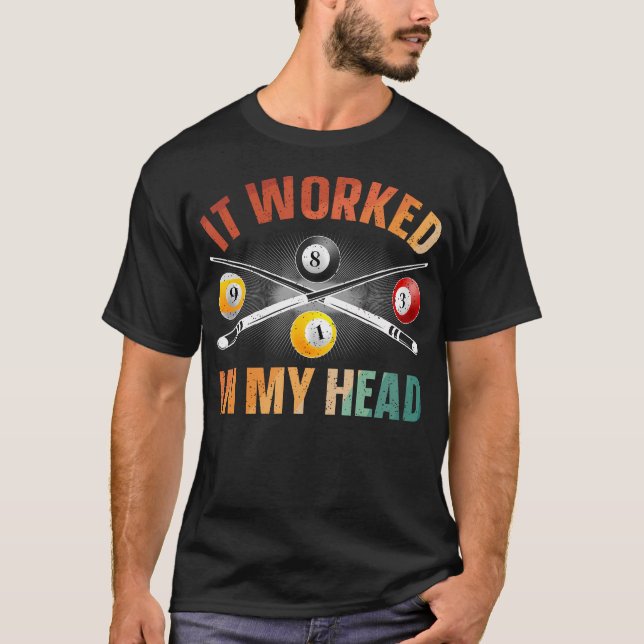 Rolig pool för biljardälskare poolspelare t shirt (Framsida)