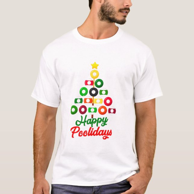 Rolig Pool Julgran T Shirt (Framsida)