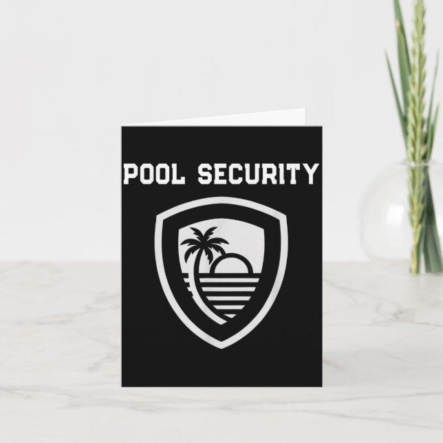 Rolig pool säkerhet mamma pappa polis sjöjungfru kort (Framsida)