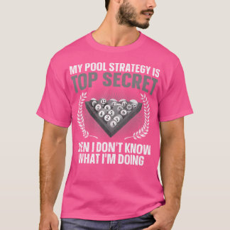 Rolig Poolspelare 8 Boll Biljard Älskare T Shirt
