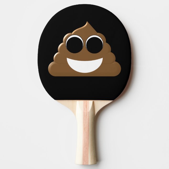 Rolig Poop Emoji Pingisracket (Framsidan)