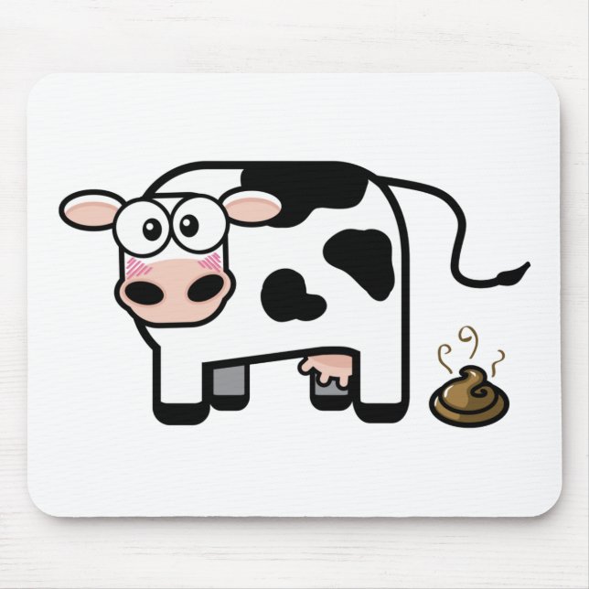 Rolig Pooping ko Mousepad Musmatta (Framsidan)