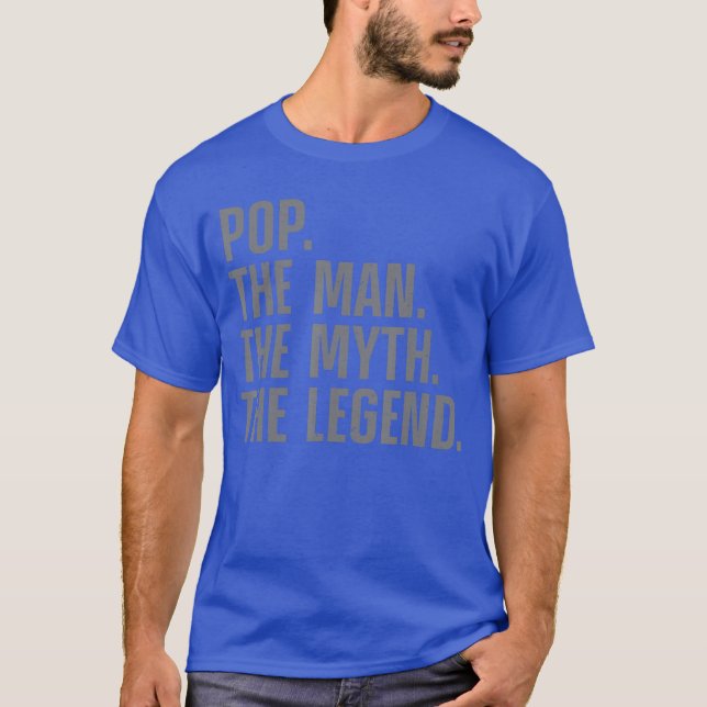 Rolig Pop-design för farfar från barnbarn T Shirt (Framsida)