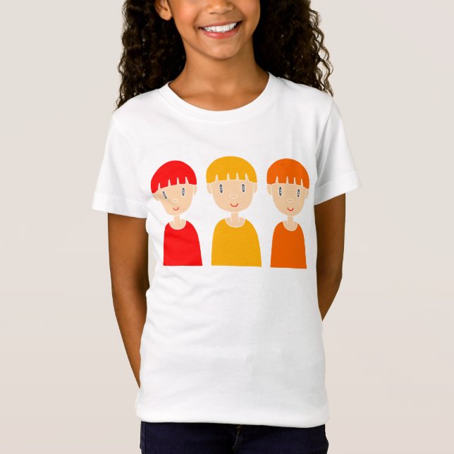 Rolig, pop-inspirerad barnillustration. t shirt (Framsida)