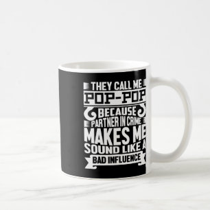 Rolig Pop Pop Pappa Tröja Alla hjärtans dag Fars d Kaffemugg
