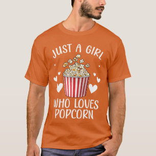 Rolig popcornkonst tjejer kvinnor popcorn majskorn t shirt