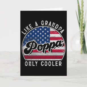 Rolig Poppa Som En Farfar Bara Coolare Amerikan Kort