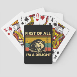 Rolig Possum-citat - Först och främst är jag en fö Casinokort