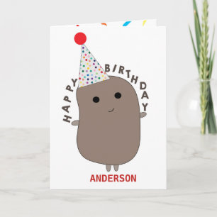 Rolig Potatis Födelsedag Kort