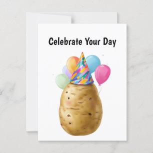 Rolig potatis födelsedagspresent potatis vykort