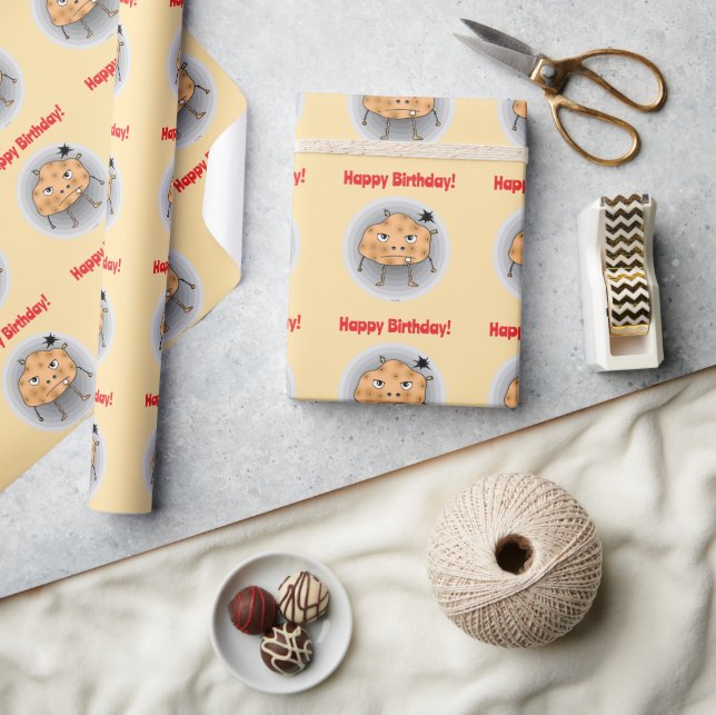 Rolig Potatis Glad Födelsedag Ansikte Presentpapper (Hantverk)
