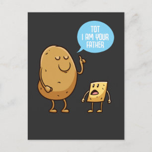 Rolig Potatis Pappa jag är din Far Puns Vykort