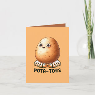 Rolig potatis pun personaliserbar kort
