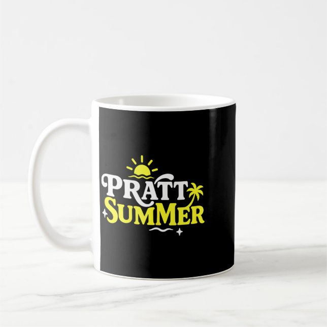 Rolig Pratt Sommar Grafisk Design Kaffemugg (Vänster)