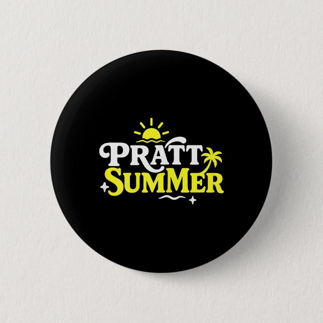 Rolig Pratt Sommar Grafisk Design Knapp (Framsida)