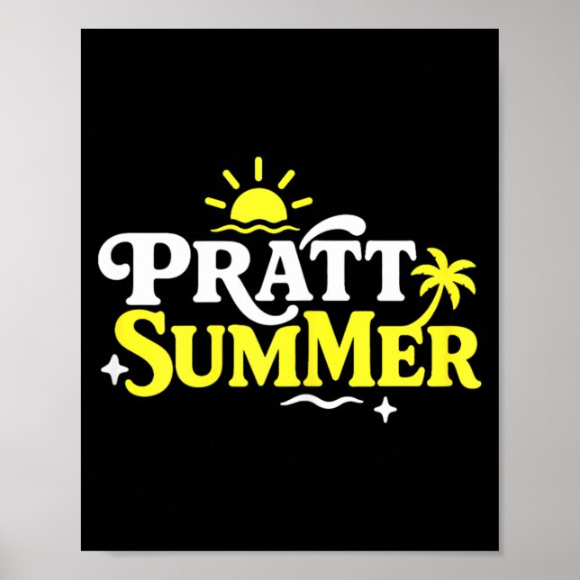 Rolig Pratt Sommar Grafisk Design Poster (Framsidan)
