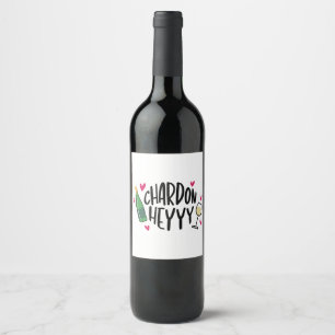 Rolig Preppy Chardonnay-vin Vinflaska Etikett