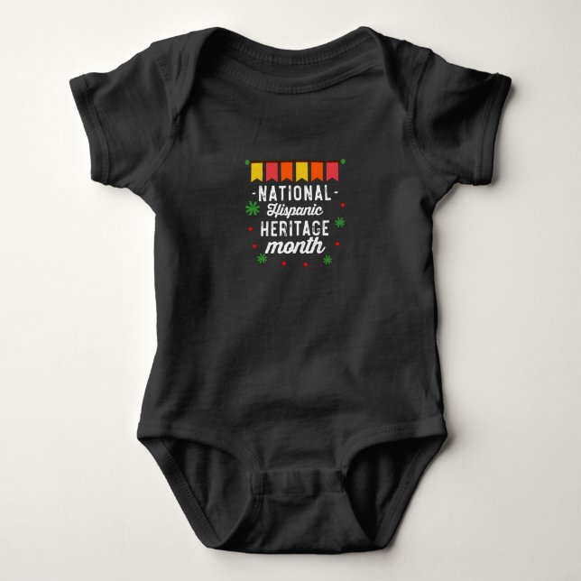 Rolig present för nationella hispanikers kulturarv t shirt (Framsida)