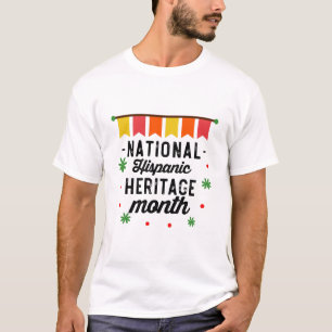 Rolig present för nationella hispanikers kulturarv t shirt