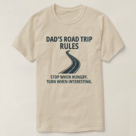 Rolig present för pappa på road trip Pappas regler T Shirt