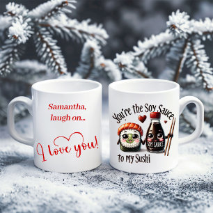 Rolig present med eget namn till Alla hjärtans dag Kaffemugg