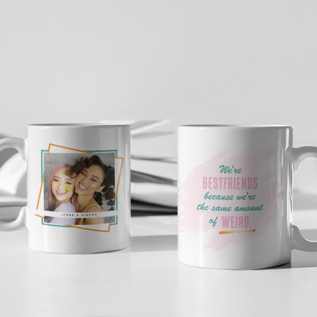 Rolig present med foto av bästa vänner kaffemugg (Skapare uppladdad)