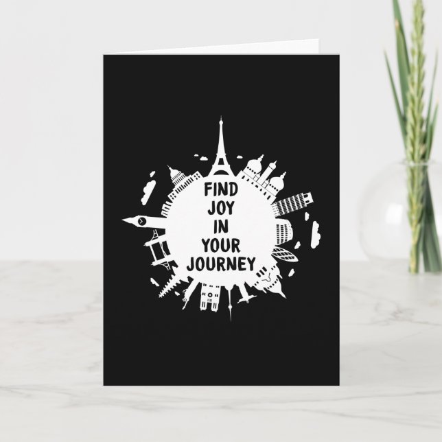 Rolig present med Stad Stad Silhuett Skylinje Kort (Framsida)