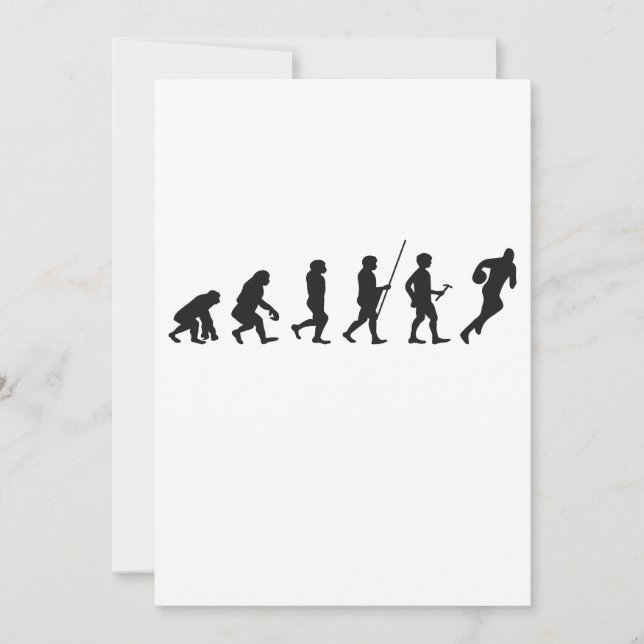 Rolig present om människo-evolution för fantasy-fo inbjudningar (Framsida)