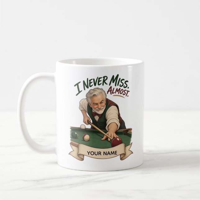 Rolig present till biljardspelare kaffemugg (Vänster)