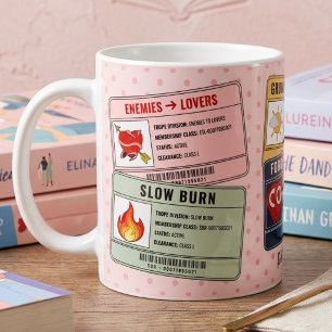 Rolig present till bokälskare som gillar romanser kaffemugg