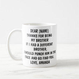 Rolig present till bror | Personlig bror  Kaffemugg