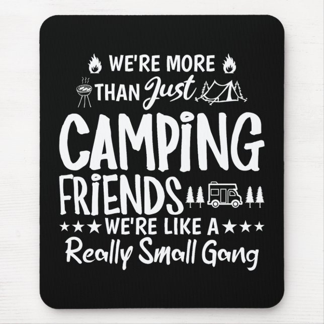 Rolig present till campingvänner i liten gäng musmatta (Framsidan)