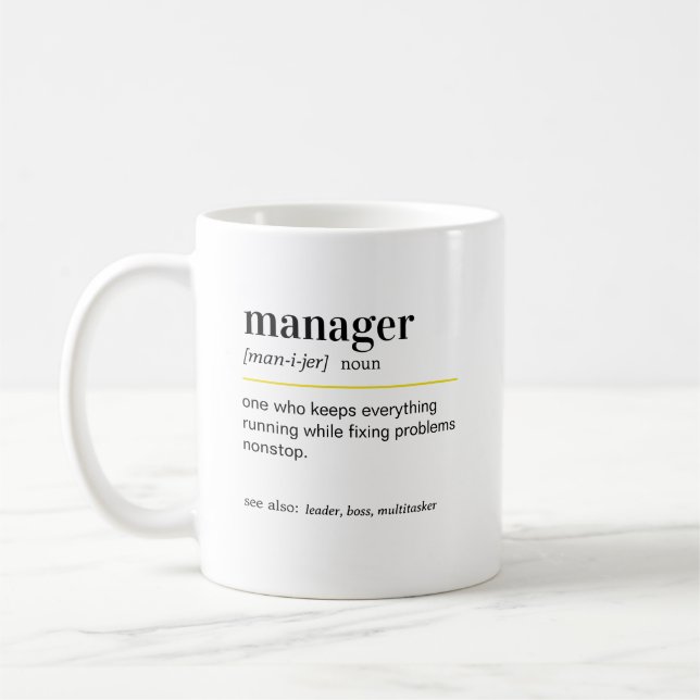 Rolig present till chefer: definition kaffemugg (Vänster)