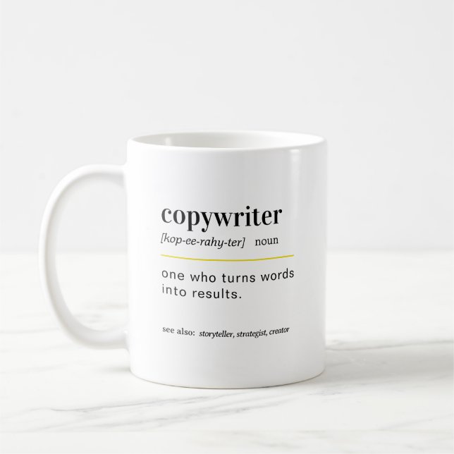 Rolig present till copywriter - Kaffemugge Kaffemugg (Vänster)