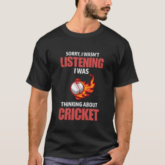 Rolig present till cricketfantasten spelare tränar t shirt