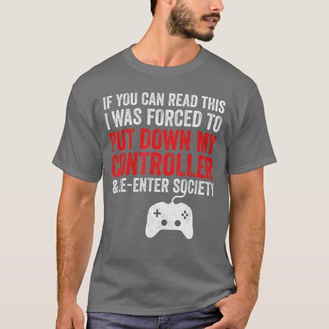 Rolig present till datorspelare för datorspel Jo T Shirt (Framsida)
