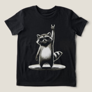Rolig present till djurälskare Cool Raccoon Rock T Shirt