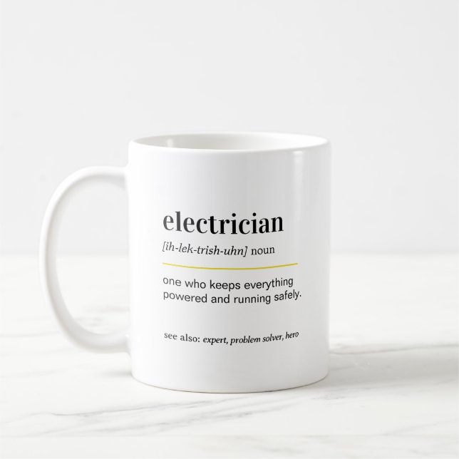 Rolig present till elektriker - Kaffemugge Kaffemugg (Vänster)