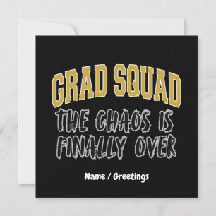Rolig present till examensgruppen - Kaoset är äntl Inbjudningar