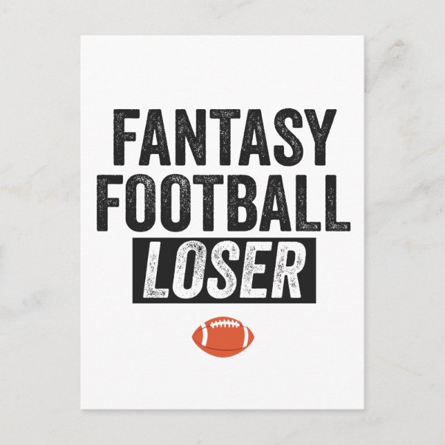 Rolig present till förloraren i Fantasy Football Vykort (Framsida)