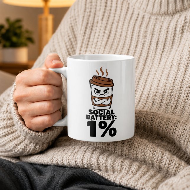 Rolig present till introvert - Kaffe kopp Socialt  (Skapare uppladdad)