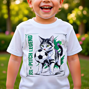 Rolig present till kattälskande fotbollsintressera t shirt