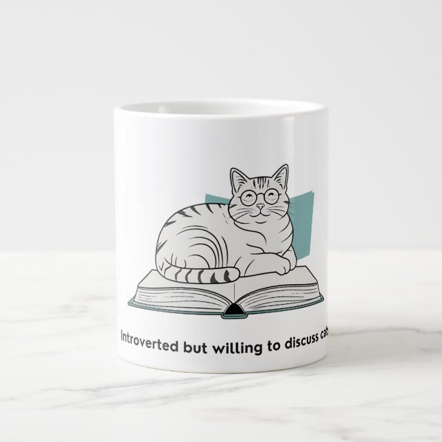 Rolig present till kattälskare   jumbo mugg (Framsidan)