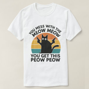 Rolig present till kattälskare – Meow Meow Peow Pe T Shirt