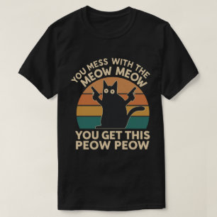 Rolig present till kattälskare – Meow Meow Peow Pe T Shirt
