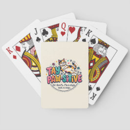 Rolig present till kattälskare - stanna positiv casinokort