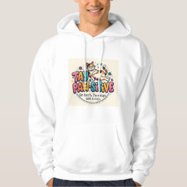 Rolig present till kattälskare - stanna positiv hoodie