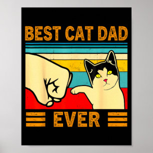 Rolig present till kattpappa för kattälskare poster